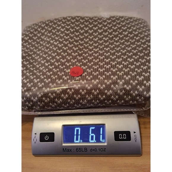 Merona Scarf Wool Blend 10"X60" Taupe Brown Black w/Fringe Reversible 1968 - Picture 5 of 5